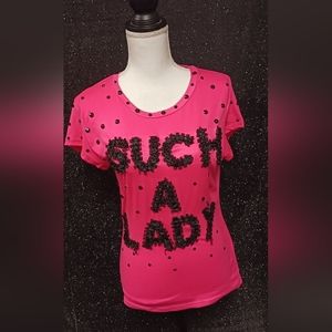Hot Pink and Black Custom TShirt